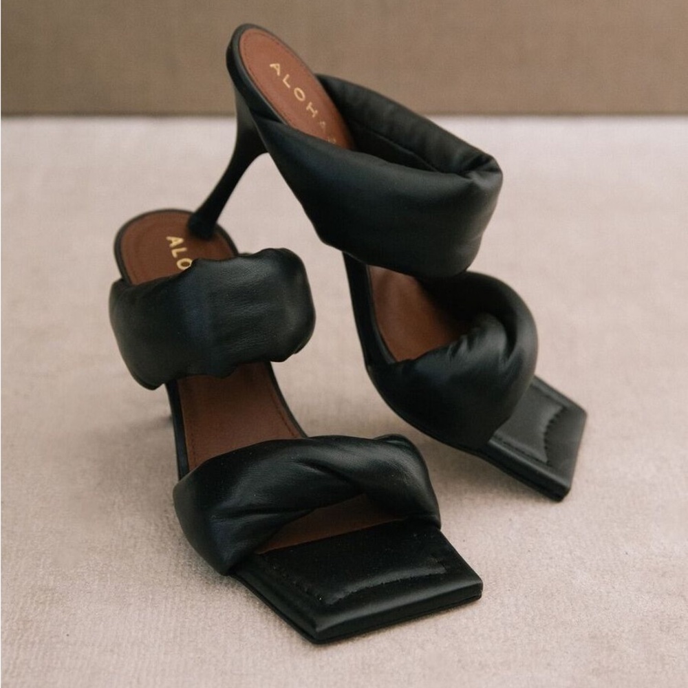 ALOHAS Black Heeled Sandals